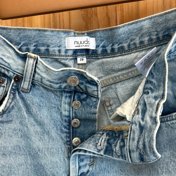 Nuuds Women's Straight Leg Jeans - Light Blue - Picture 4 of 5
